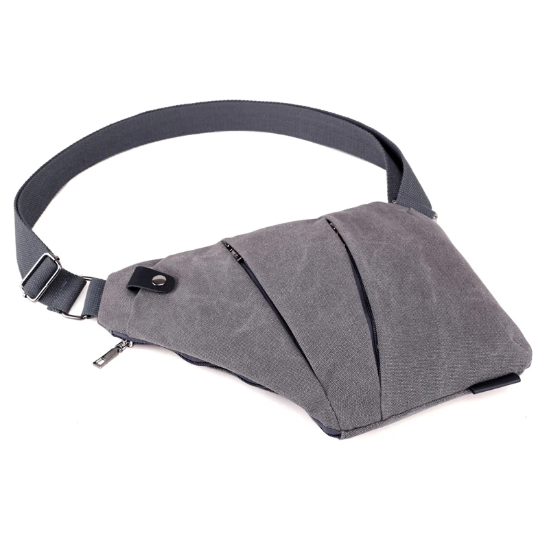 Высокое качество модная мужская холщовая нагрудная сумка простая