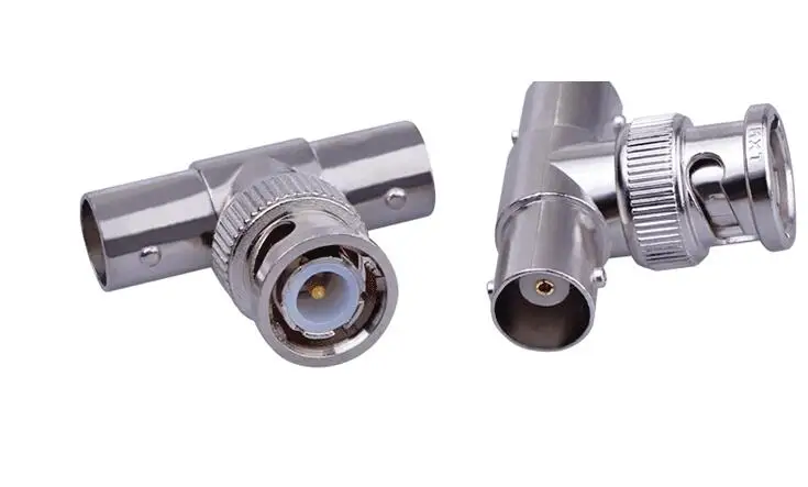 (5 шт./лот) оптовая продажа штепсельная вилка BNC на 2 гнездовых гнезда разветвитель