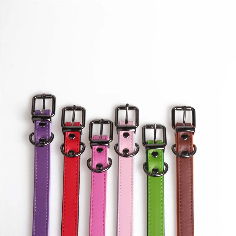 Padded Double Layer Dog Collar for Small Dogs Durable Soft Leather Adjustable Anti-bite Chihuahua Perro 10A | Дом и сад