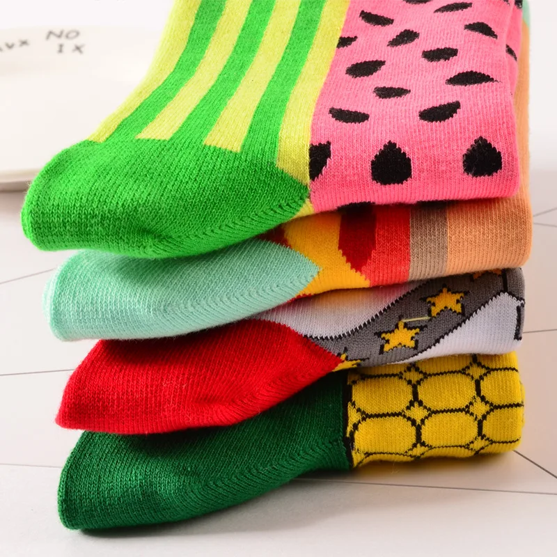 Носки мужские длинные х/б с принтом арбуза кукурузы|cotton socks for men|socks mencotton |