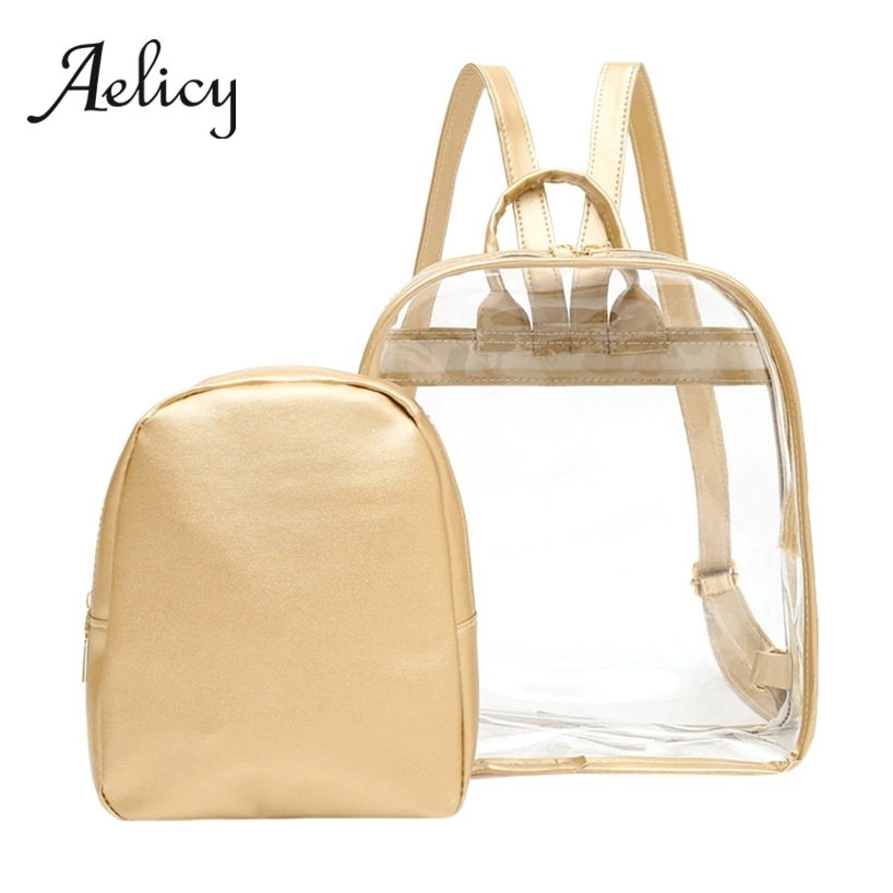 Aelicy женский прозрачный пластиковый рюкзак комплект из двух предметов
