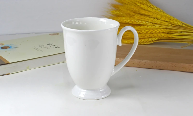 300ML. plain whitebone china coffee mug porcelain tumbler for tea ceramic cup taza cafe thermo couple | Дом и сад