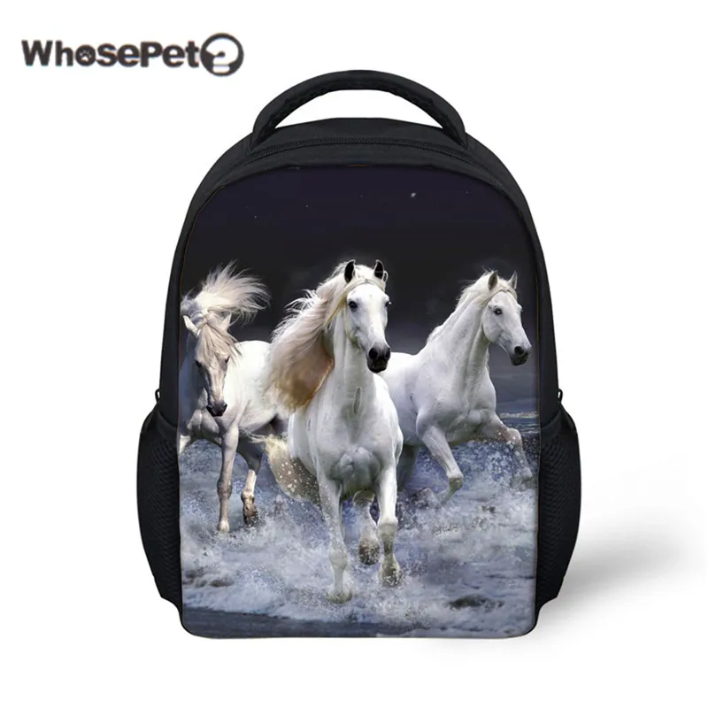 WHOSEPET Horse Cool Rucksack Shoulder Bag Mini Schoolbag Toddle Kids Bags Bookbag Back Pack for Children Boys Mochila Infantil | Багаж и