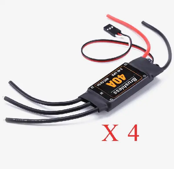 Высокое Качество Бесщеточный 40A ESC контроллер скорости 2-4S с 5V 3A UBEC для RC FPV Квадрокоптер RC Самолеты вертолет - Цвет: 4pcs Long wire ESC