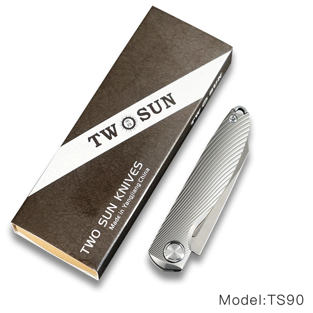 TwoSun m390 складной карманный нож Походный нож охотничий нож Открытый походный инструмент для выживания EDC титановый скользящий нож TS90