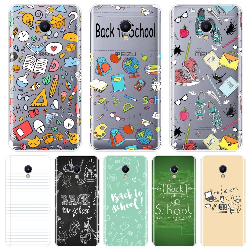Чехол книжка для Meizu M2 M3 M3S M5 M5C M5S M6 M6S M6T силиконовая Мягкая школьная желтая задняя