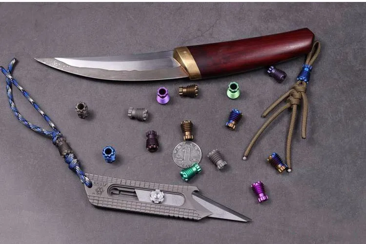 F нож из титанового сплава бусины подвесной Зонт веревка открытый подвеска EDC