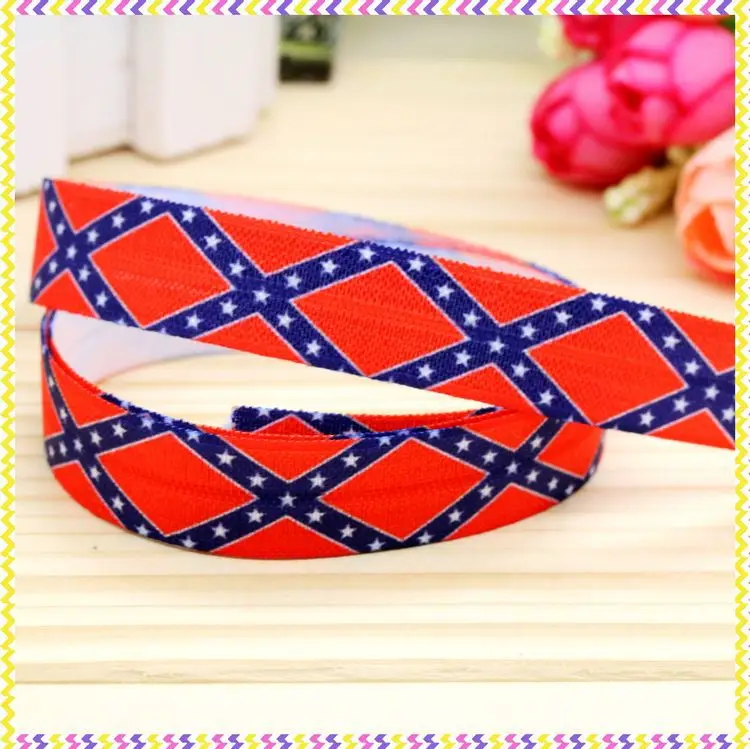 

5/8 inch Free shipping Elastic FOE flag printed headband headwear diy hair band wholesale OEM H3977