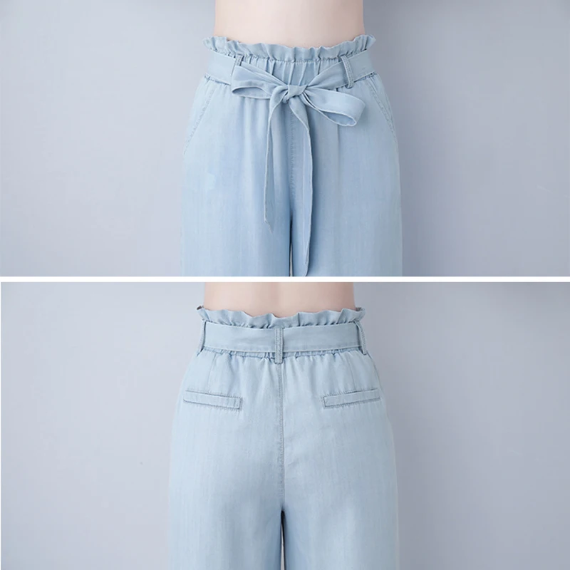 Брендовые новые женские модные джинсовые брюки с широкими штанинами тонкие