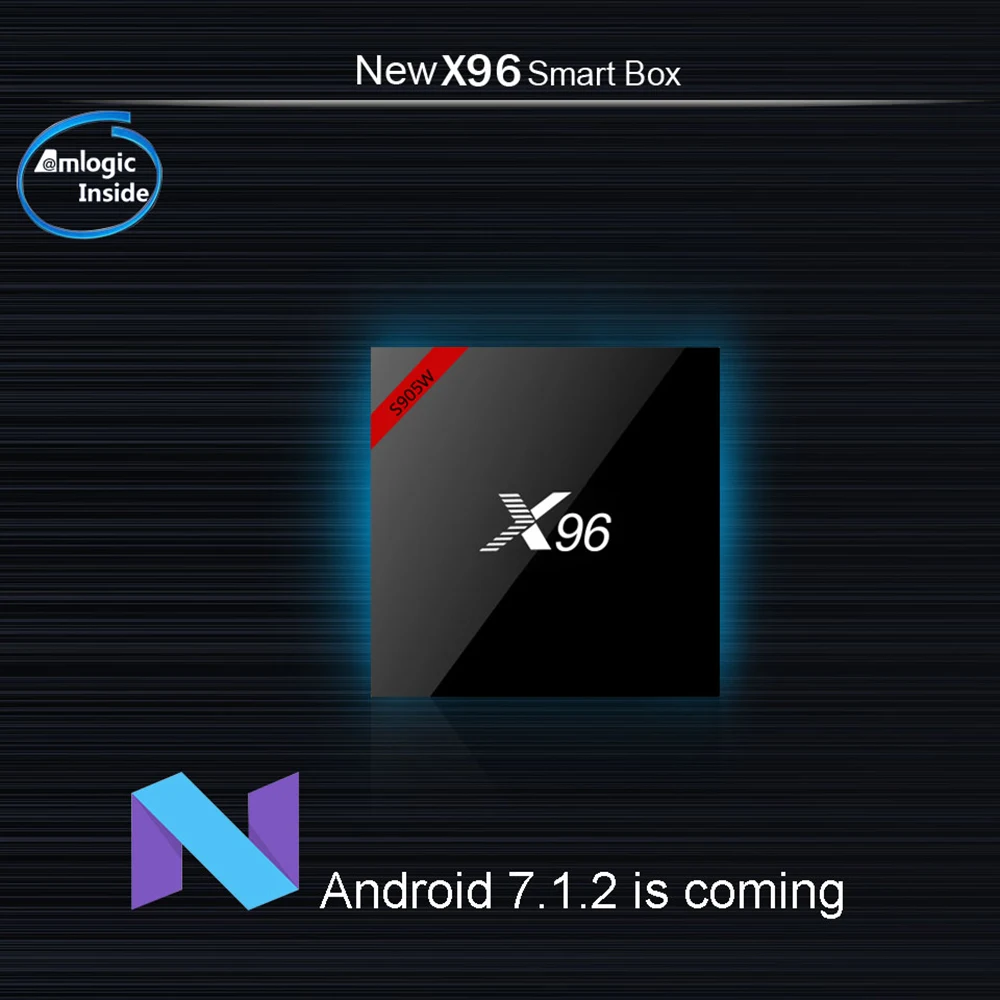 X96 Android ТВ приставка Android 7,1 Amlogic S905W четырехъядерный 2 Гб 16 Гб ТВ приставка 2,4 ГГц WiFi HDR10 17,4 Смарт медиаплеер