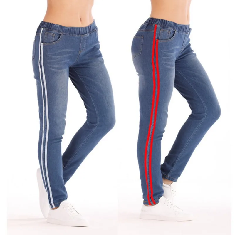 

Women Jeans Pants Casual Elastic High Waist Loose Denim Jeans Pencil Pants Ladies Jeans Streetwear Stretch Pencil Pant Plus Size