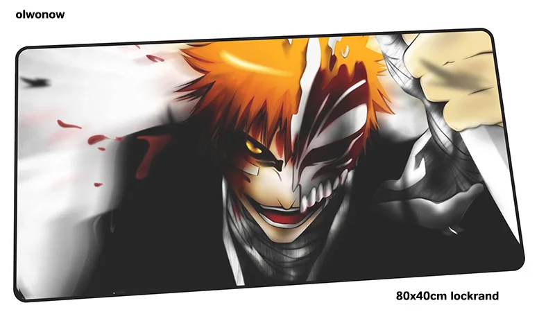 Size 800x400x2mm BLEACH Коврик для мыши 80x40 см эстетические коврики для мыши лучший игровой коврик для мыши геймер Инди поп персонализированные коврики для мыши Клавиатура ПК коврик - Цвет: Size 800x400x2mm