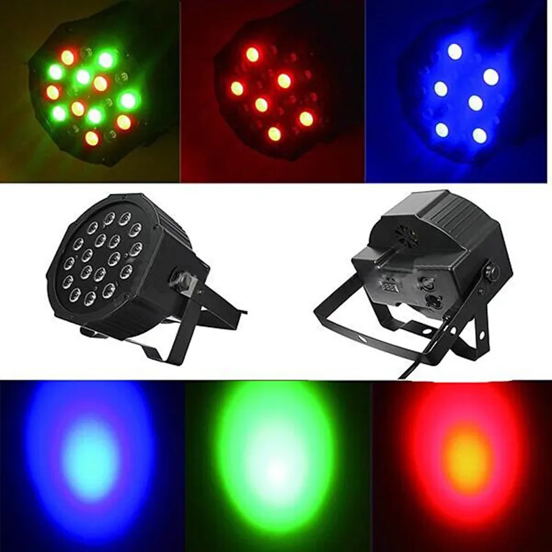 Светодиодный сценический светильник высокой мощности 18*3 Вт RGB Par Light с DMX512 Master Slave