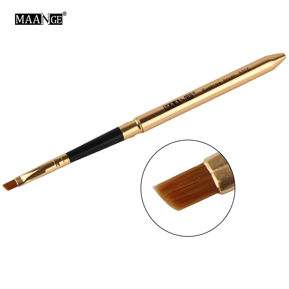 eyebrow brush MAANGE Выдвижная портативная Кисть для макияжа глаз тени карандаш для глаз карандаш для бровей консилер для губ Регулируемая Косметическая кисть с защитным колпачком - Handle Color: eyebrow brush