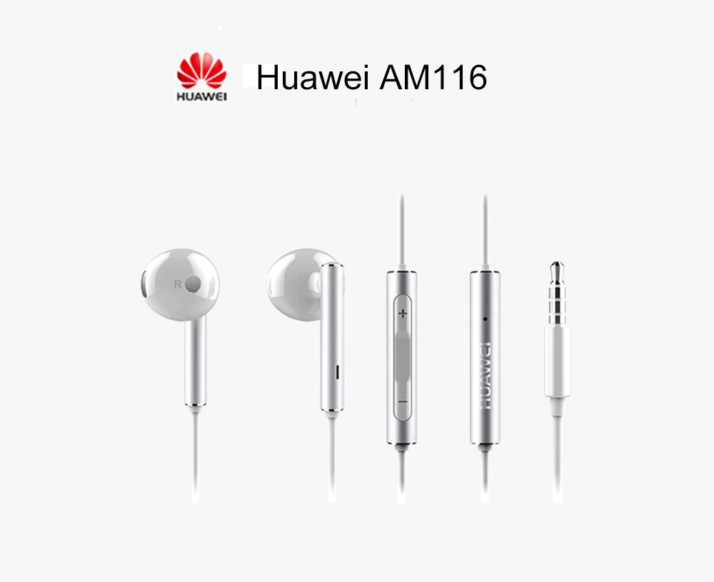 HUAWEI Honor AM116 Trasduttore Auricolare del Metallo с микрофоном контроллер громкости для HUAWEI P7 P8 P9 Lite P10 Plus