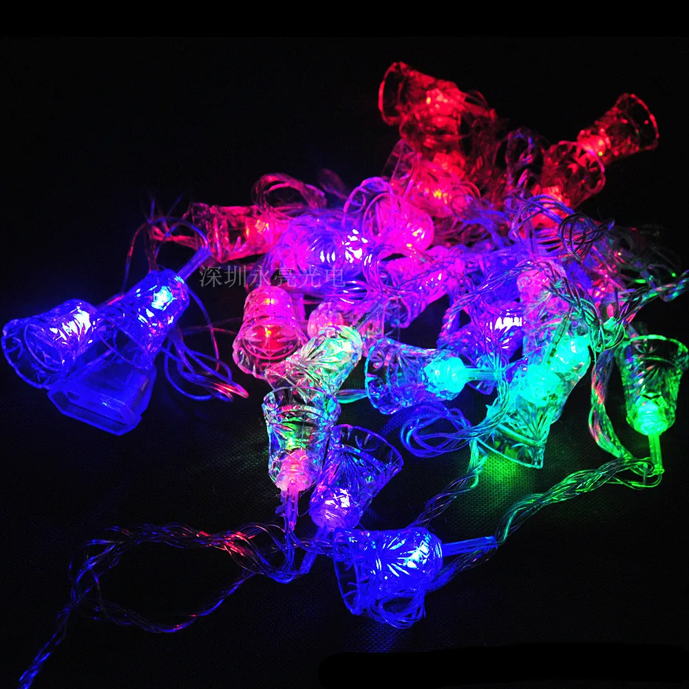 new 5 M 28 Lights led RGB Lantern string Bell Star Light for Christmas Day party Wedding Decoration 1826 | Лампы и освещение