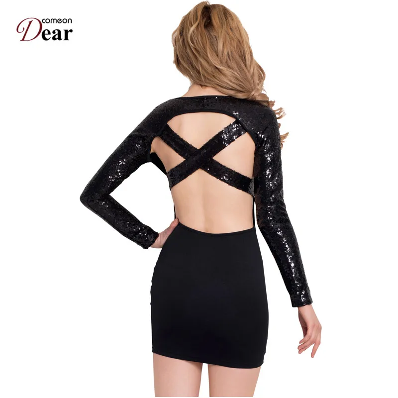 Да ладно дорогой осень плюс Размеры блестками мини-платье Бандажное платье