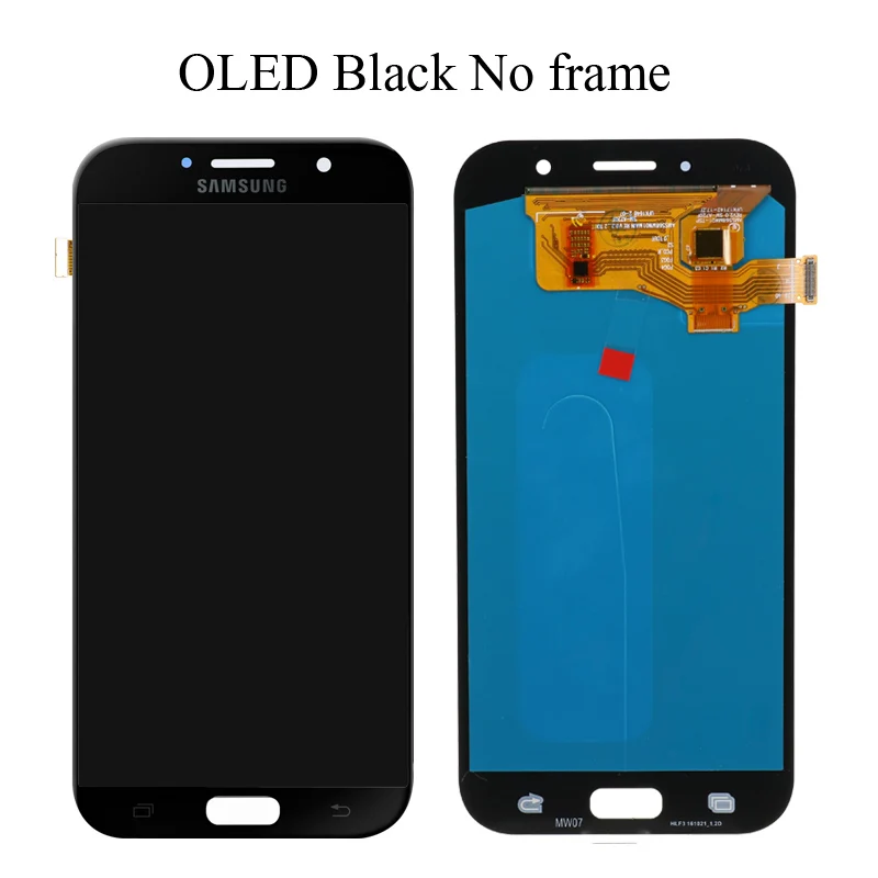 Black OLED Super Amoled 5," lcd для Samsung Galaxy A7 A720 A720F дисплей кодирующий преобразователь сенсорного экрана в сборе lcd для Galaxy A7 Duos - Цвет: Black OLED
