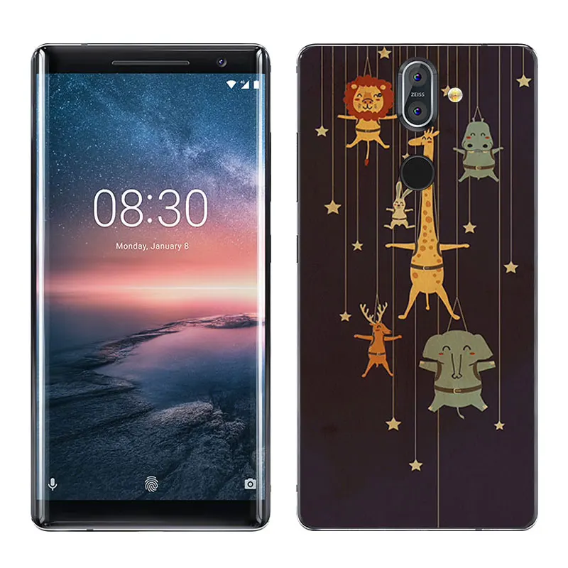 Прозрачные чехлы для мобильных телефонов 5 дюйма Nokia 8 Sirocco задняя крышка мягкий