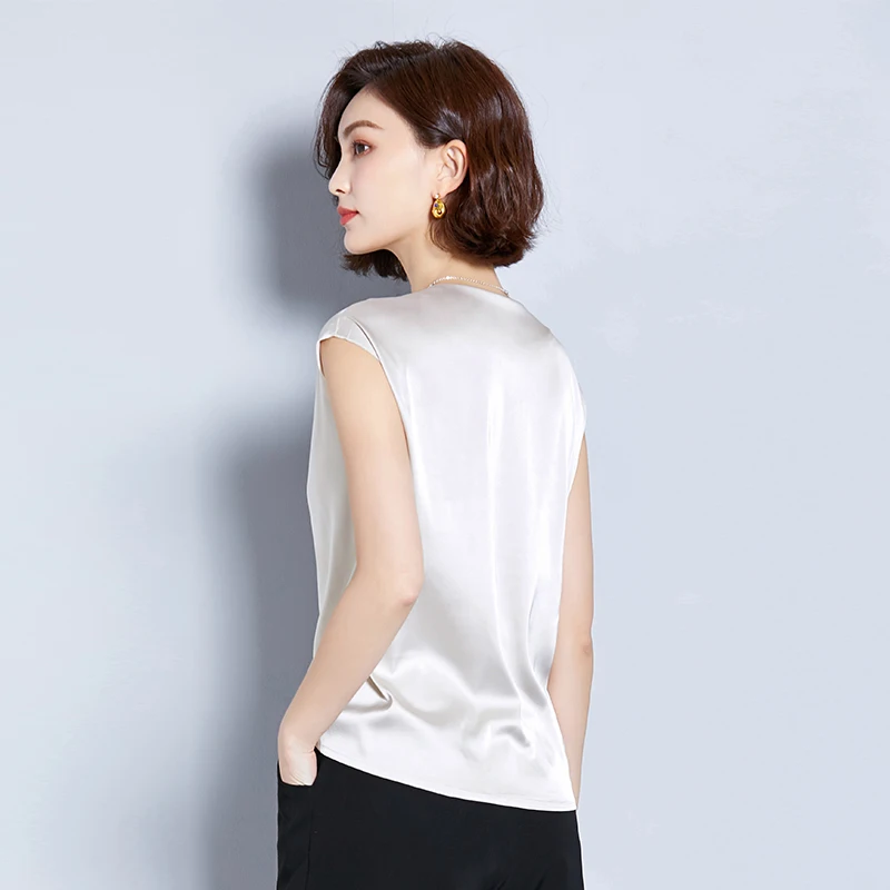 Womens tops and blouses Summer Tops V-neck Casual Imitation silk Shirts Blouse Women Office Shirt Blusas Femininas | Женская одежда