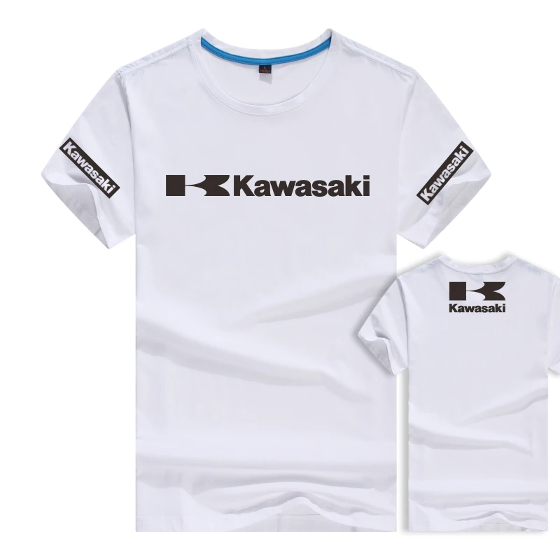 Бесплатная доставка мотоцикла kawasaki футболка motorcycle club Футболка Открытый Для