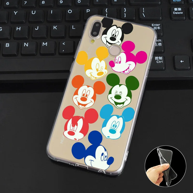 DREAMFOX L018 Мягкий силиконовый чехол из ТПУ с изображением Микки и Минни Маус для huawei