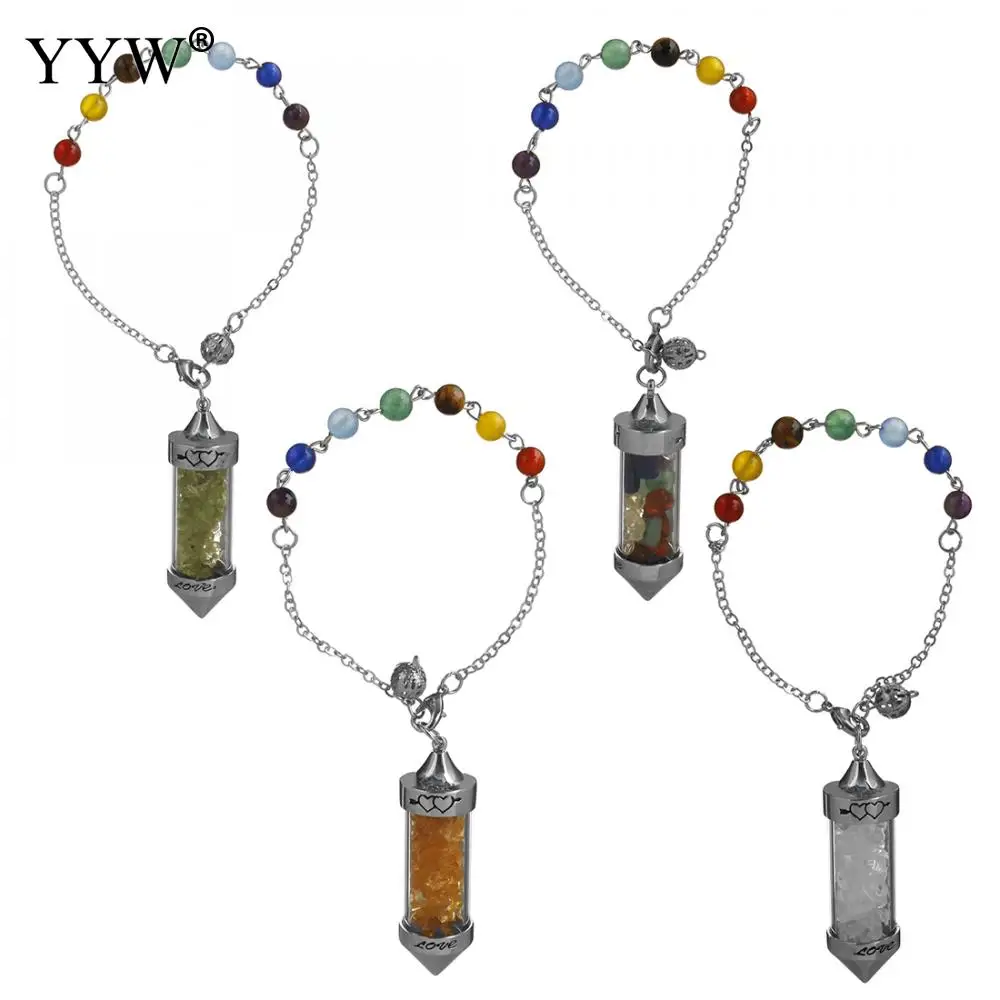 YYW Новое поступление 7 желаний бутылка маятник рейки натуральный кристалл камень