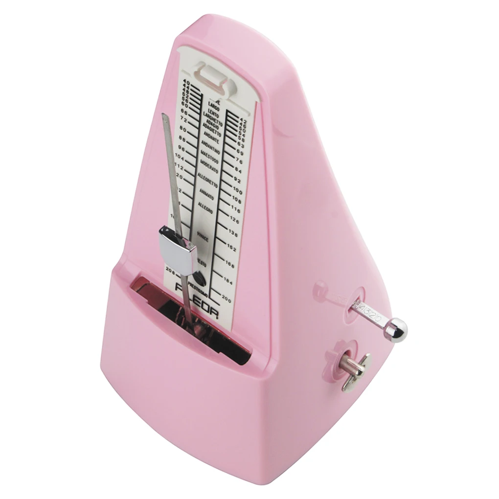 FLEOR Mechanical Metronome Pyramid Design for Piano Guitar Drums Bass Track Tempo and Beat Pink Color | Спорт и развлечения