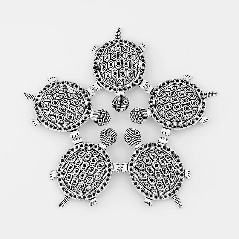 3 шт. подвеска в виде черепашек 52 х32 мм|pendant diy|silver turtle pendantdiy pendant |