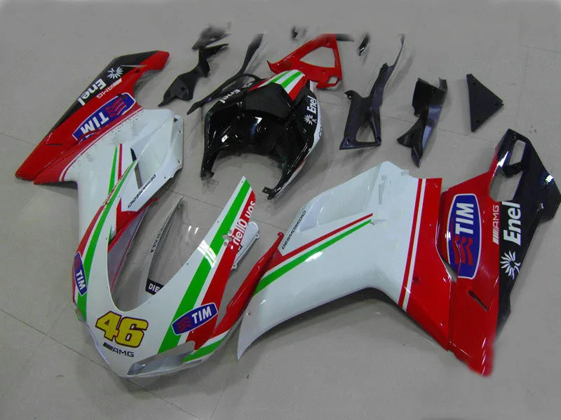 Высококачественный комплект обтекателей для DUCATI 848 1098 07 08 09 10 11 12 ducati 1198 2007 2008 2011 ABS