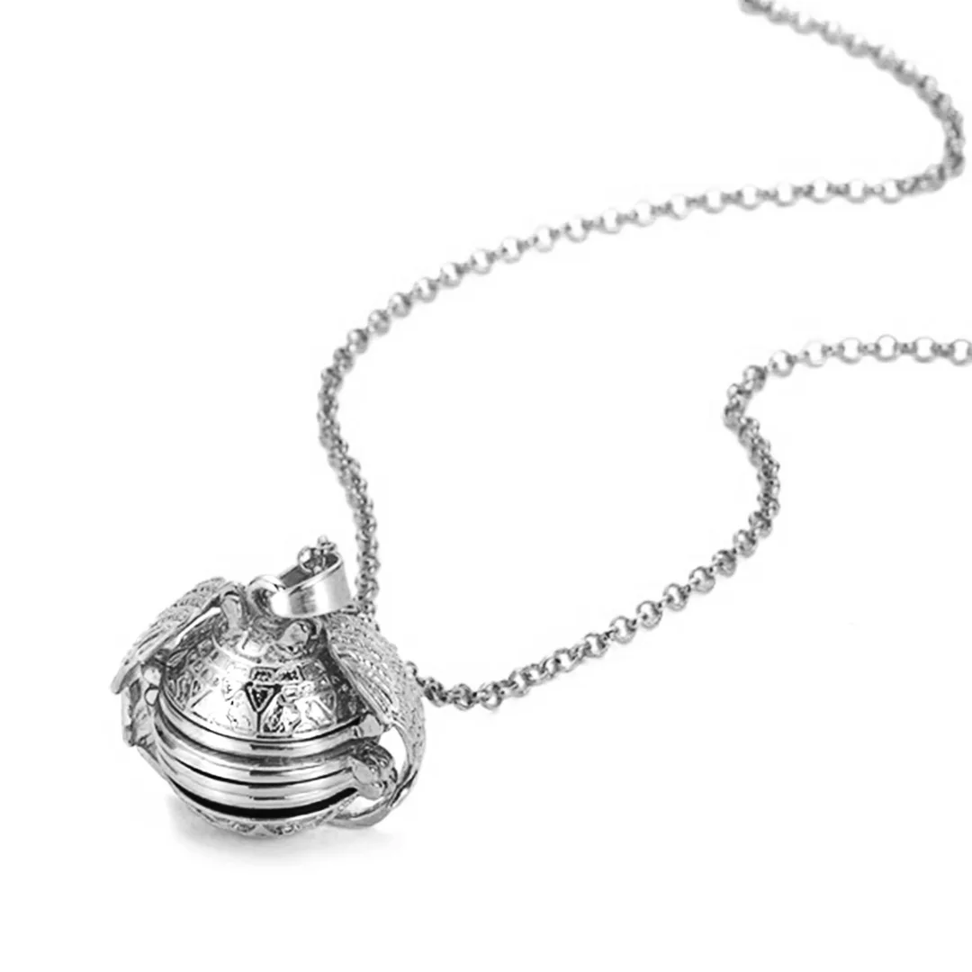 Расширяющийся медальон ожерелье с покрытием Крылья ангела кулон винтажный