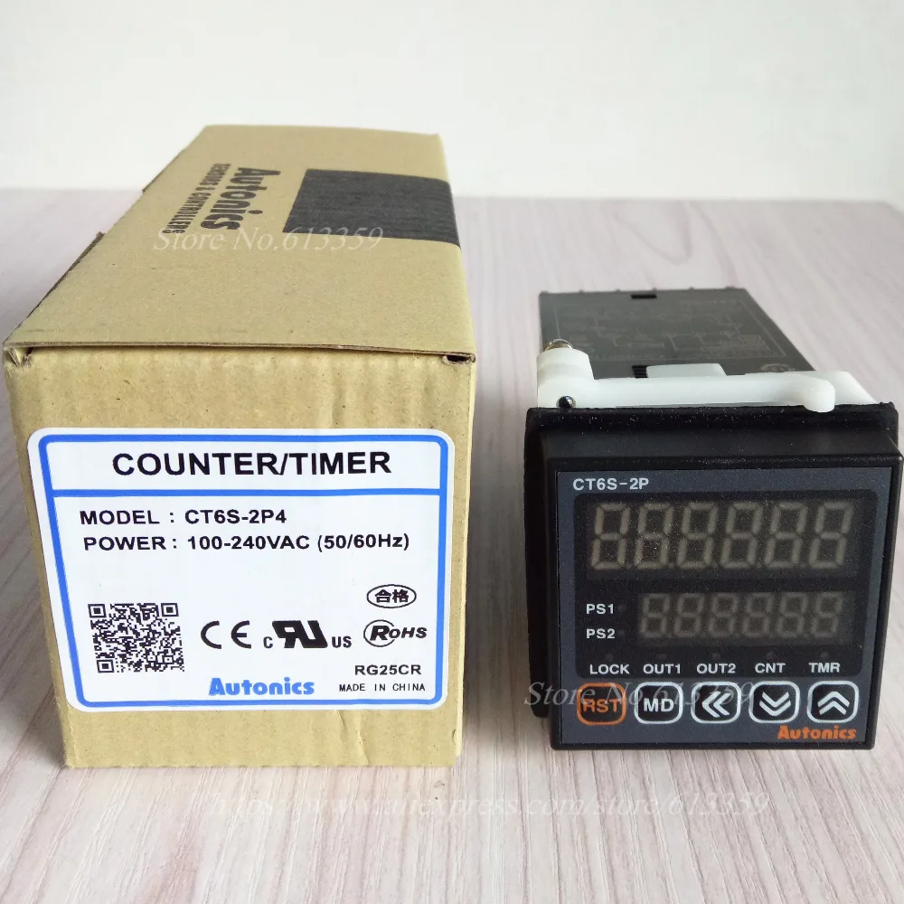 CT6S 2P4 100% Новый оригинальный подлинный Многофункциональный счетчик таймера 100 240VAC