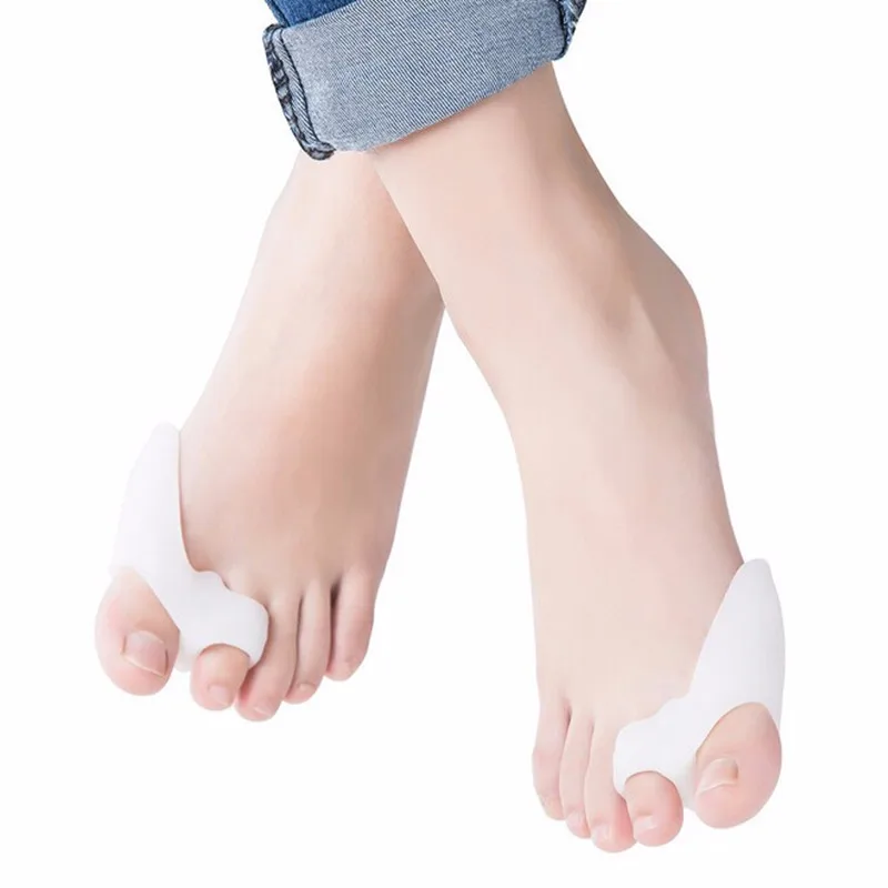 2pcs=1pair Sholl Hallux Valgus Silicone Gel Foot Care Toe Separator For Big Thumb Protector Bunion Orthotics Pedicure Tool | Красота и