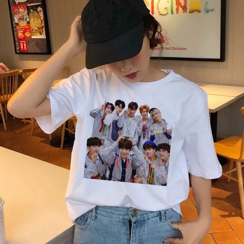 1748 Женская футболка StrayKids, футболка с короткими рукавами, топы в стиле хип-хоп, Harajuku, футболка, топы, футболки в стиле хип-хоп, Женская Повседневная футболка - Цвет: 1748