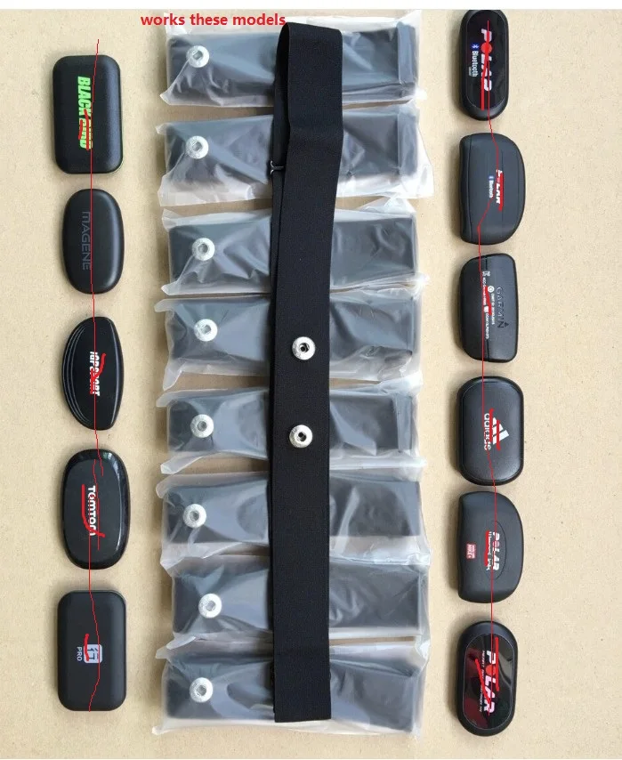50pcs. light garment.Chest Belt Strap for kinds of all heart rate sensors. Sports Wireless Heart Rate Monitor.For Bluetooth Ant+ |