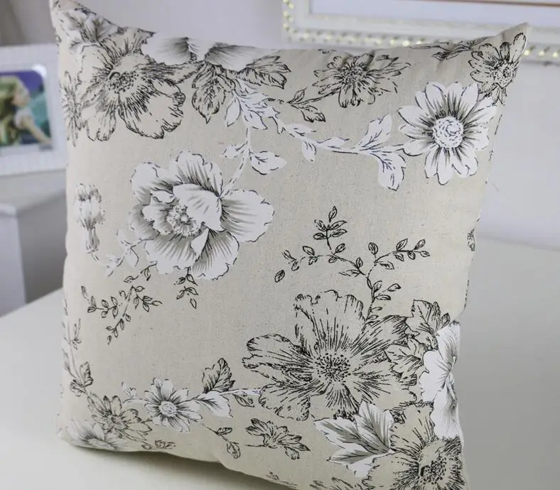 Peony Fyjafon 2 шт. льняная наволочка домашняя Наволочка декоративная подушка чехол размером 45*45/50 х 50/60x60 - Цвет: Peony