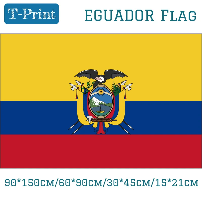 

Eguador National Flag 90*150cm 60*90cm 15*21cm National Day /Sports meeting Gift 30*45cm Car Flag Banner flag decoration