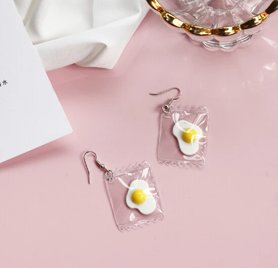 Новые модные серьги забавные мультяшные золотые рыбки в форме сумки для воды