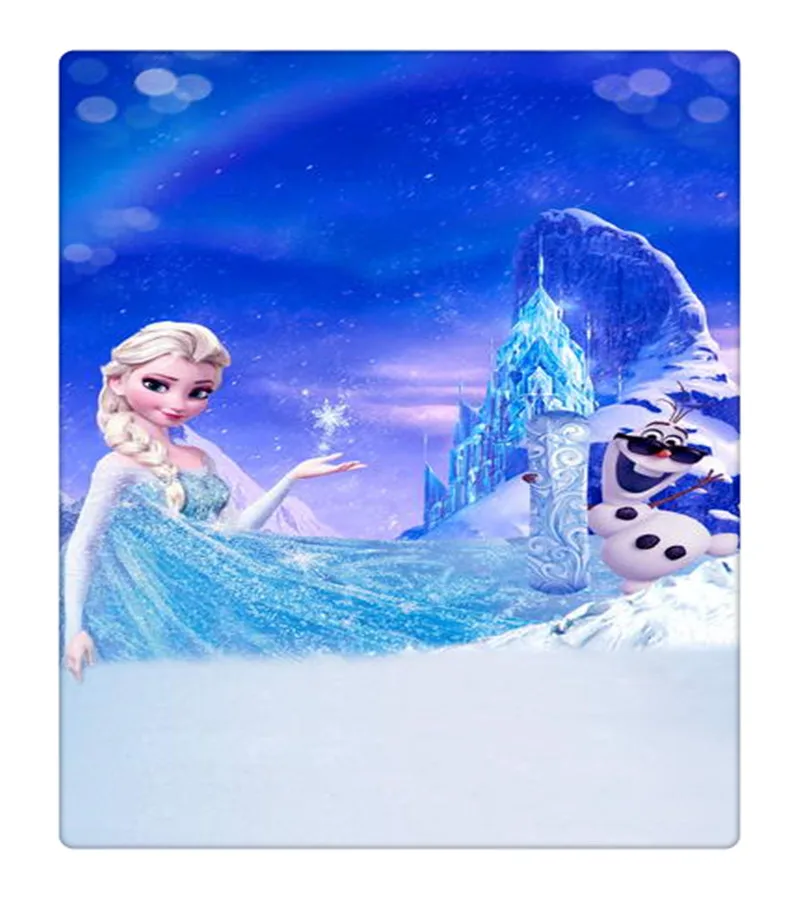 Тканевый мультяшный Ледяной Синий фон для фотосъемки на день рождения реквизит