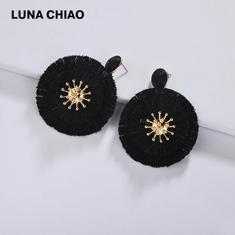 Женские многослойные серьги с бахромой LUNA CHIAO 2020 | Украшения и аксессуары