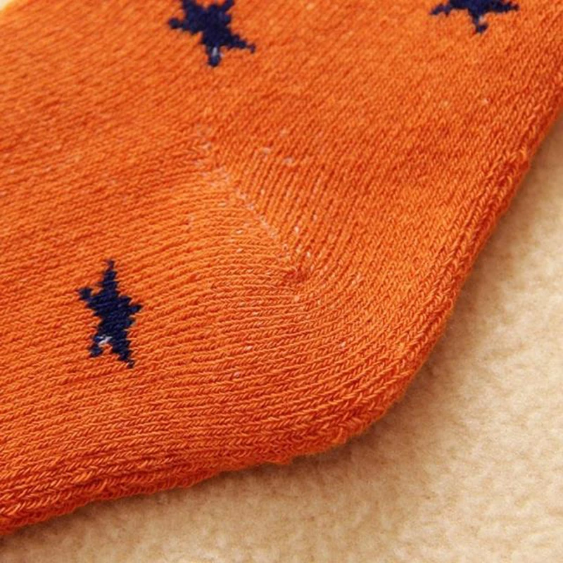 Носки для детей со звездным принтом плотная Одежда новорожденных теплые