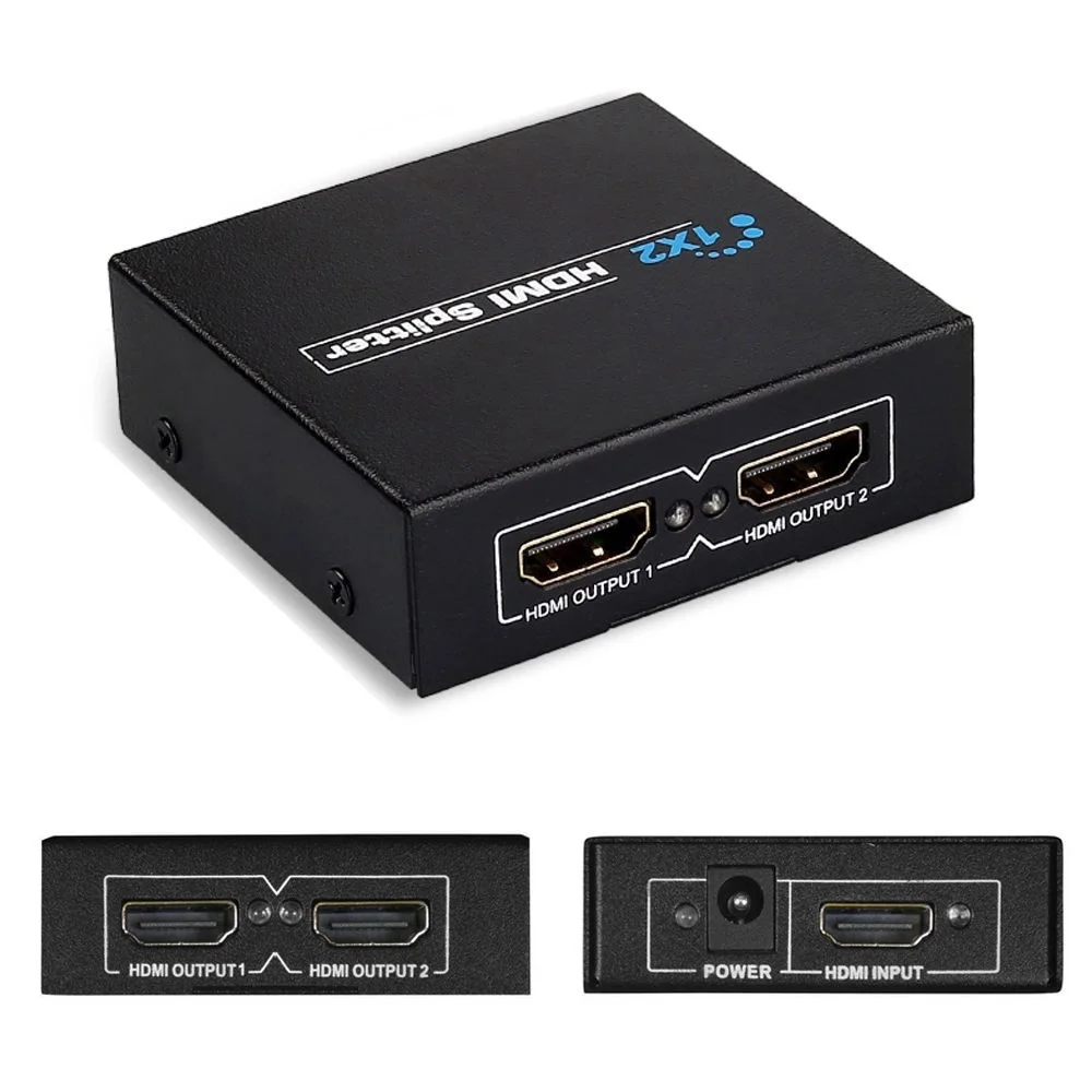 1 в 2 Выход HDCP HDMI разделитель Full HD 1080p видео переключатель 1X2 двойной дисплей для HDTV