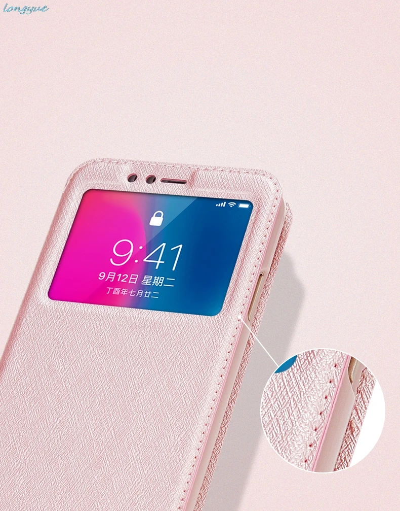 Искусственная кожа флип чехол для iPhone 7 8 плюс Роскошный телефон случаях Вид из