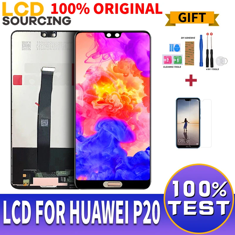 5,8 дюймовый ЖК-дисплей для huawei P20 lcd EML-AL00 кодирующий преобразователь сенсорного экрана в сборе для huawei P20