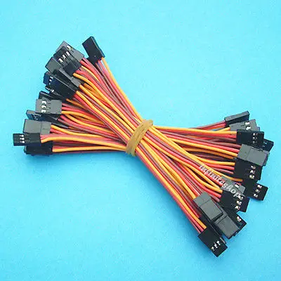 

50 x 10cm 22AWG Wire Servo Extension Extend Lead 2Male Plug Cable For RC