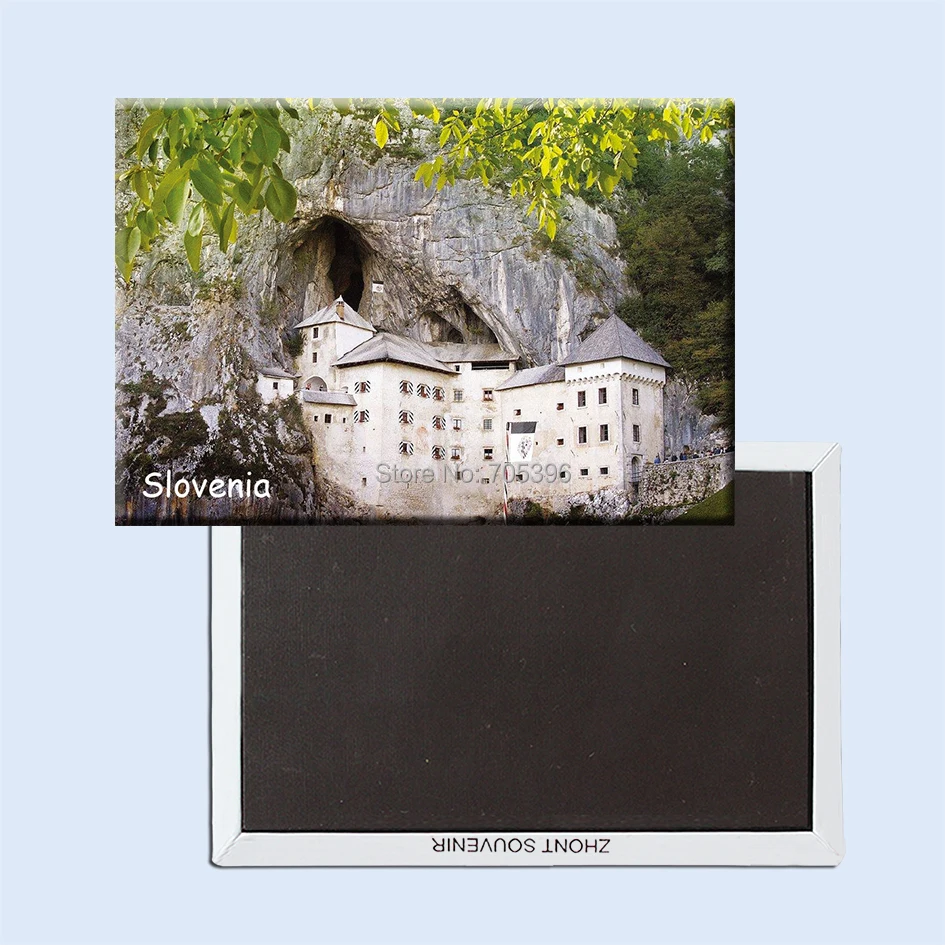 Туристический магнит для холодильника 78*54 мм на холодильник Predjama Castle Словения