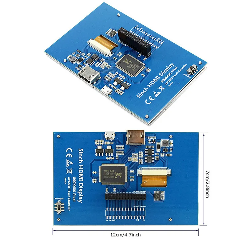 Elecrow 5 дюймов HDMI lcd сенсорный экран Raspberry Pi 3 дисплей HD Интерфейс 800x480 5 дюймов RPI TFT монитор для Raspberry Pi 3 2B B