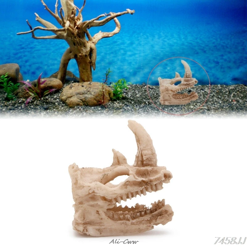 Искусственный Рино череп для аквариума из смолы искусственная статуя