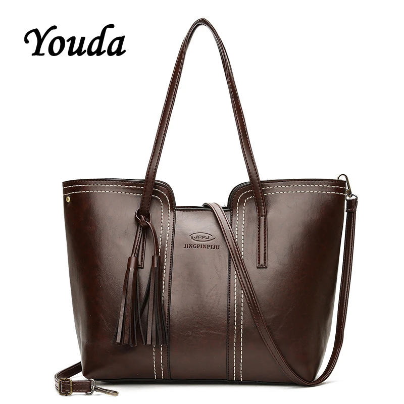 Youda Классическая Большая вместительная модная женская сумка-тоут Простая