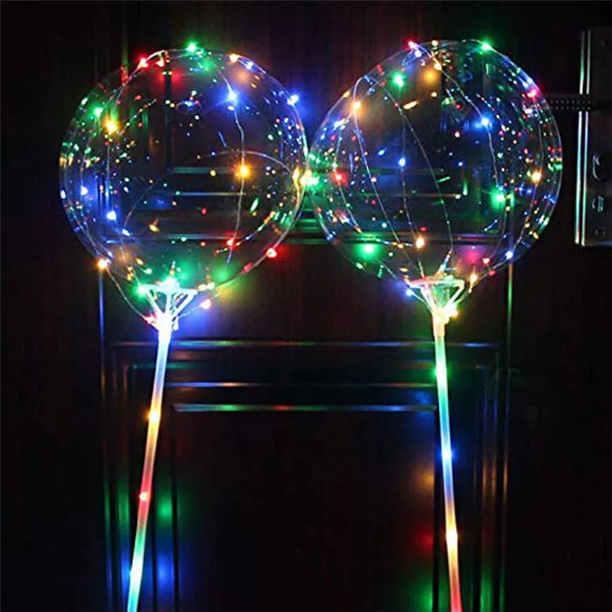Многоразовые световой светодиодный шар прозрачный Круглый пузырь украшения - Фото №1